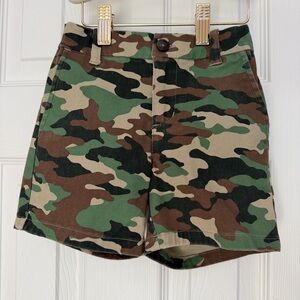 Janie and Jack Camo Print Kids Shorts Brown/Green Size 3